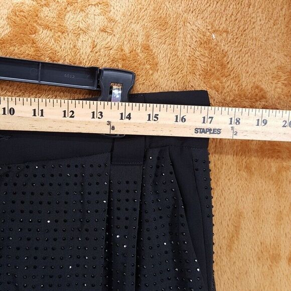 VERSACE COUTURE Pants Mens Medium Black Crystal Formal Dress Luxury Logo - Picture 8 of 11